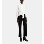 The Kooples - Knotted Draped Long-Sleeved Shirt - Women