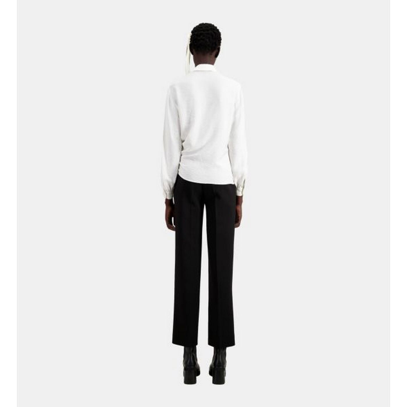 The Kooples - Knotted Draped Long-Sleeved Shirt - Women