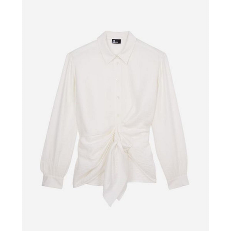Chemise Manches Longues Nouee Drapee - Femme