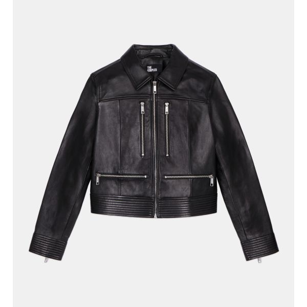 Blouson En Cuir Zippe