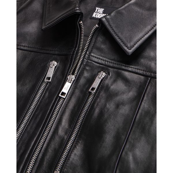 Blouson En Cuir Zippe