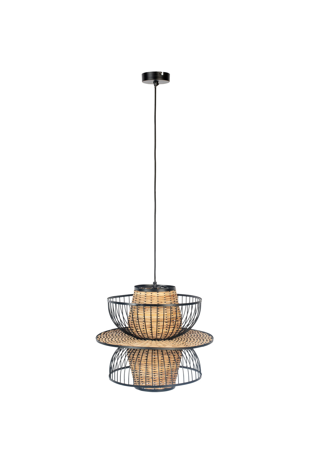 Carmen L - Pendant Lamp - Metal - Black