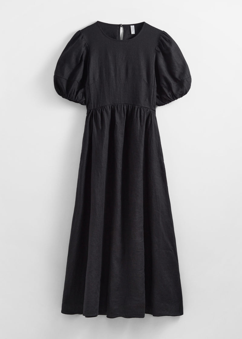 Vestido Pa Aerona Vestido De Lino - Negro - Mujer