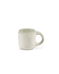 Out Of Lines - Lot De 2 Tasses À Expresso - Grès - Blanc Cassé