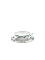 Midnight Flowers - Lot De 2 Tasses À Café Basses + Soucoupes - Porcelaine Bone China - Blossom Milk