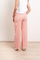 Pantalon Thaïlandais En Lin Rose