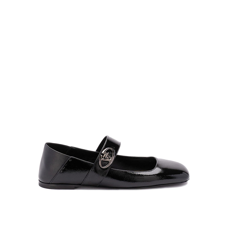 Ballerines Valentino Garavani Leather Locker - Black - Femme