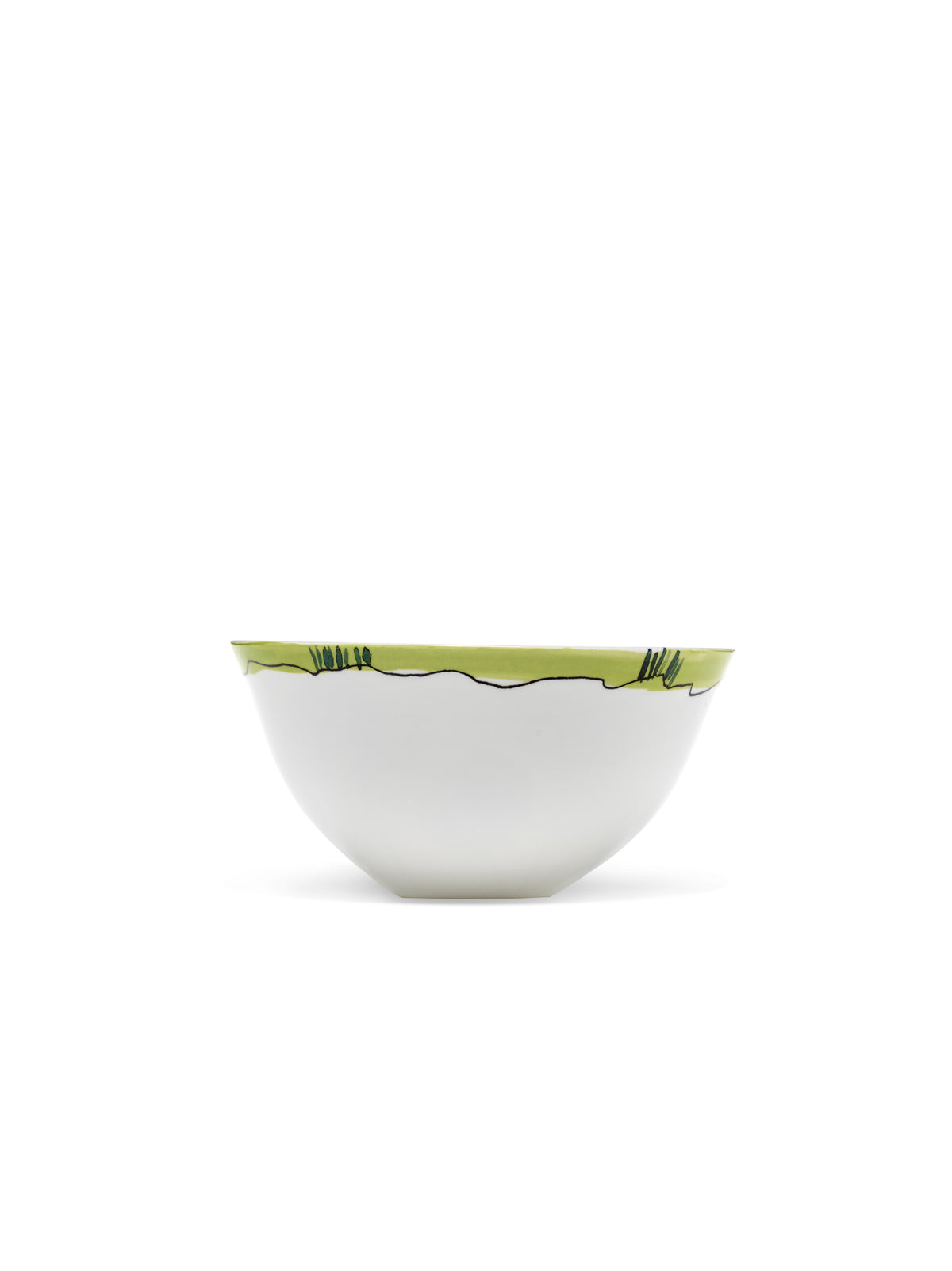 Midnight Flowers - Bol De Service - M - Porcelaine Bone China - Anemone Vaniglia
