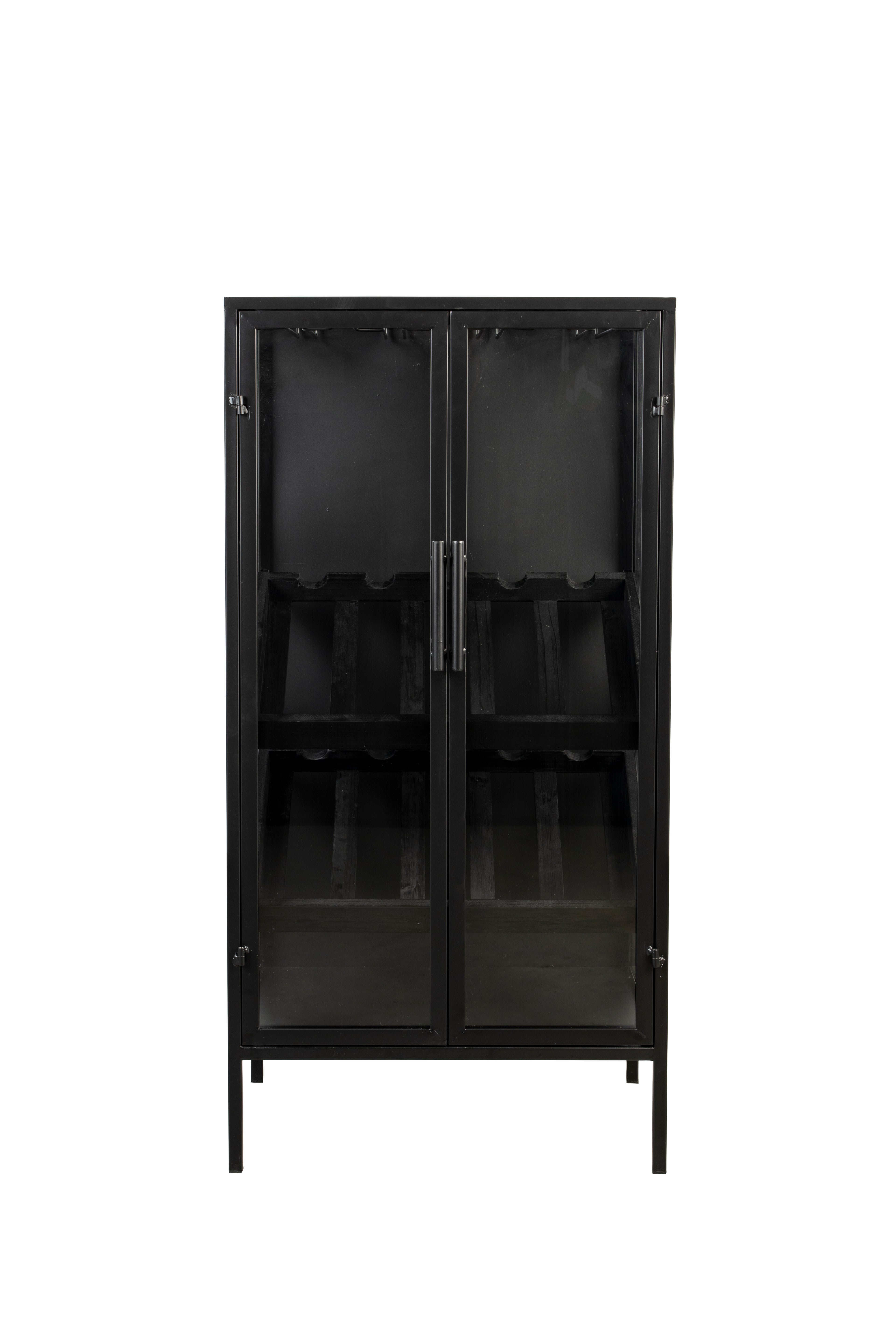 Rob - Wine Cabinet - Pine wood - Black