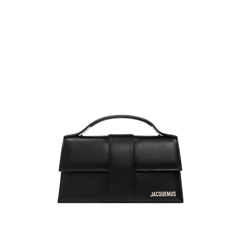 Sac Jacquemus Le Grand Bambino - Silver Logo - Femme - Black