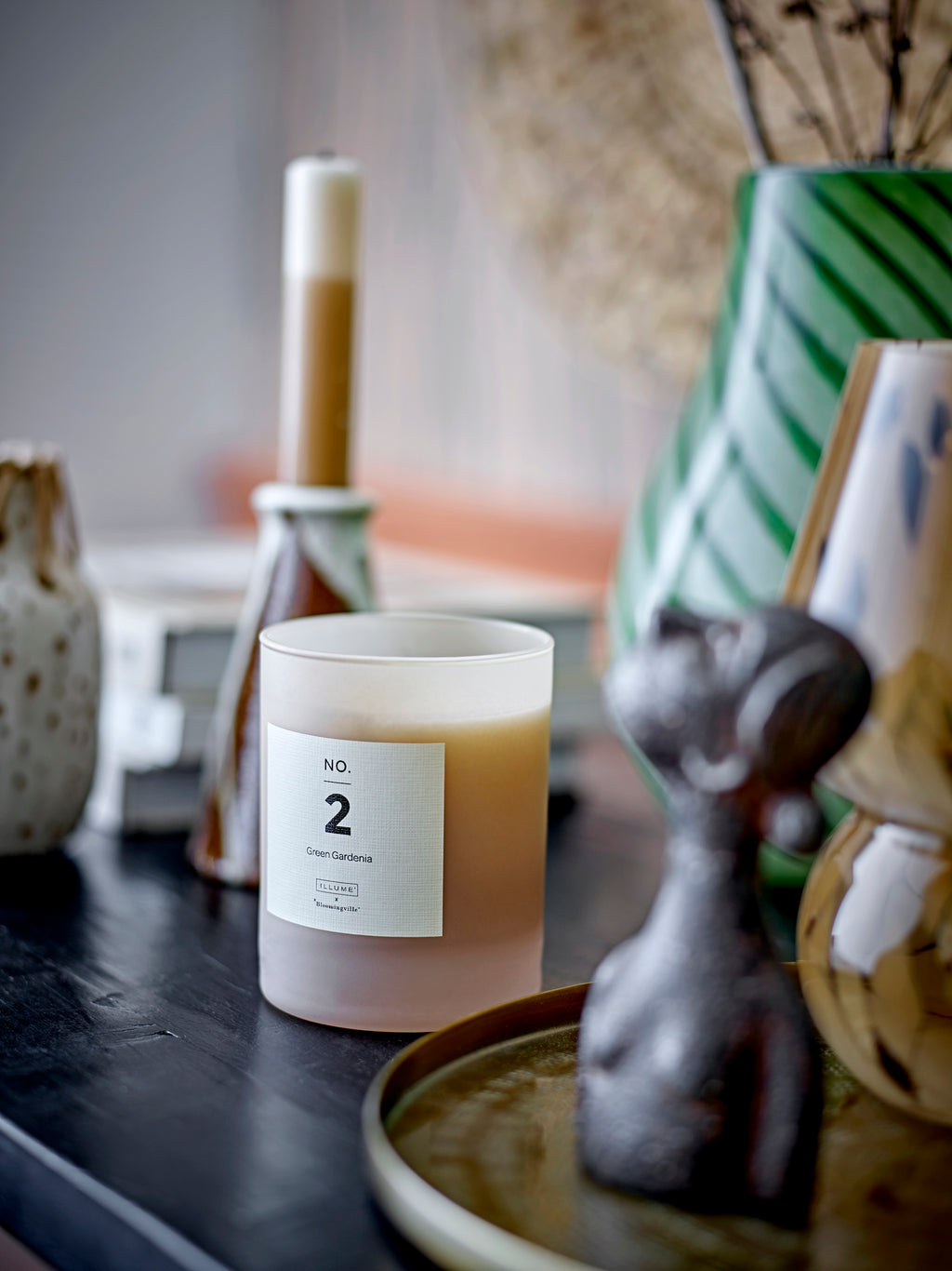 No. 2 - Green Gardenia - Vela Perfumada - Rosa Empolvado - Cera Natural
