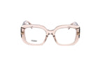Luxury Eyewear – Occhiali da sole - Fendi, occhiali da vista quadrati trasparenti rosa su sfondo bianco