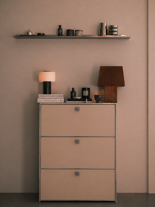 Urban Buffet Haut À Portes Battantes - Beige
