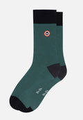Cotton Robuste Mid-Calf Socks - Forest Green Black
