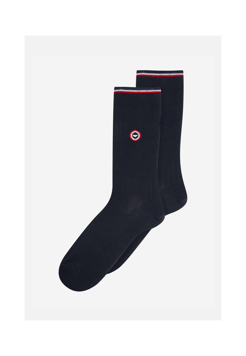 Chaussettes Mi-Hautes Anthracite En Fil D'Écosse - Nessy Anthracite