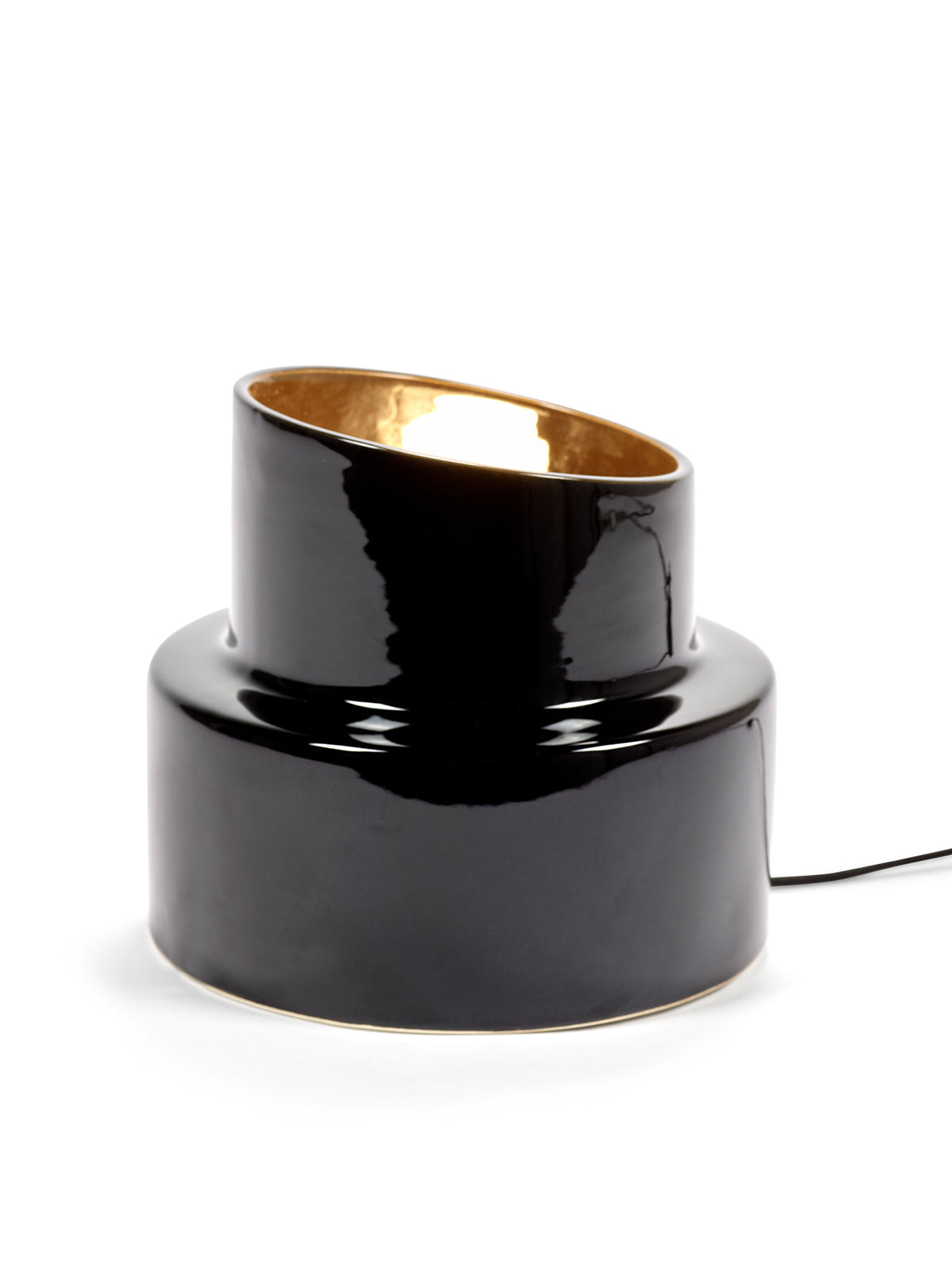Lighting Pillar - Lampe De Table - Grès - Noir
