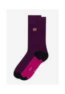 Chaussettes Mi-Hautes - Demi Bloc Prune
