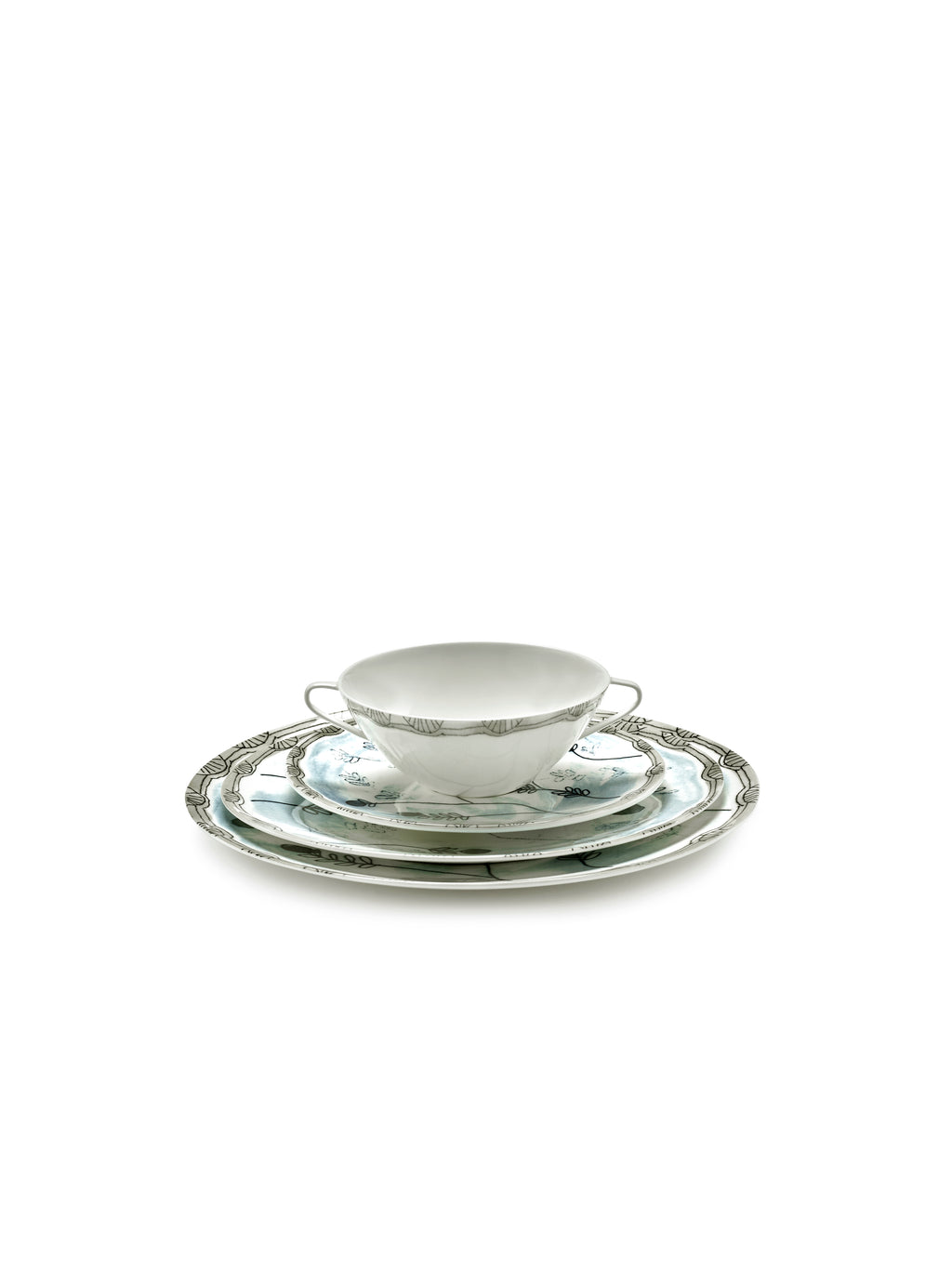 Midnight Flowers - Lot De 2 Assiettes - M - Porcelaine Bone China - Mirtillo Tea