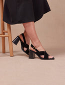 Sandalias Tacón June - Negro - Mujer