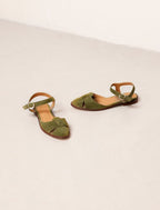 Amandine Flat Sandals - Olive - Women