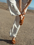 Sandalias planas Auriane - Coñac - Mujer