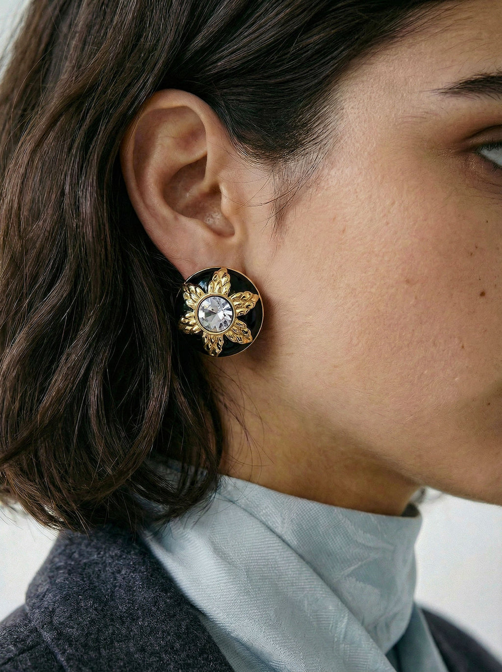 Pendientes de clip Fendi vintage años 1990