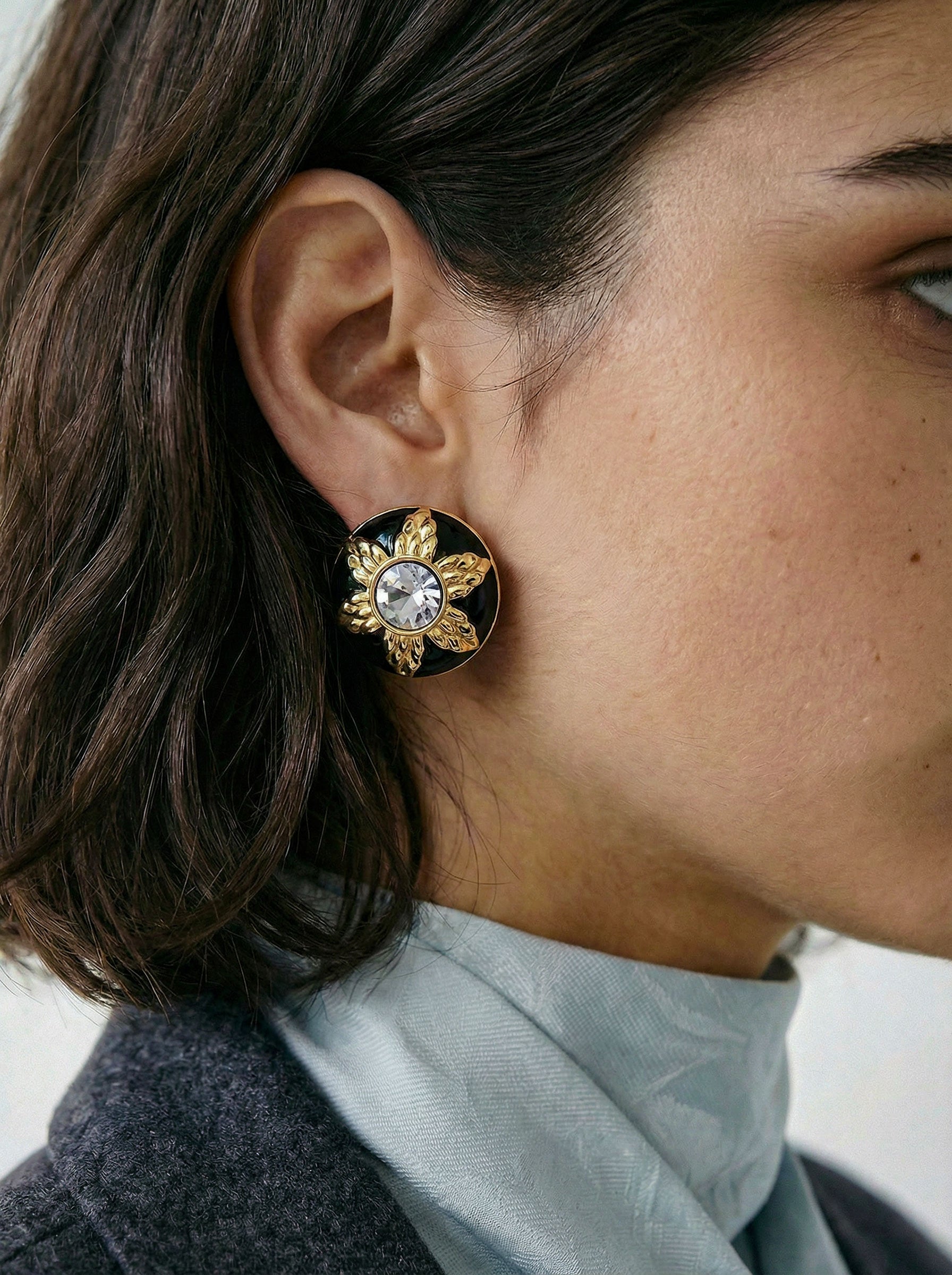 Pendientes de clip Fendi vintage años 1990