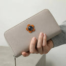 Fendi Beige Leather Zipped Wallet