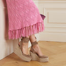 Espadrilles - Gianvito Rossi Suede Wedge - Beige
