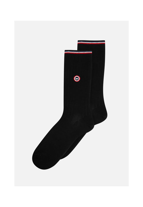 Chaussettes Mi-Hautes Noires En Fil D'Écosse - Nessy Noir