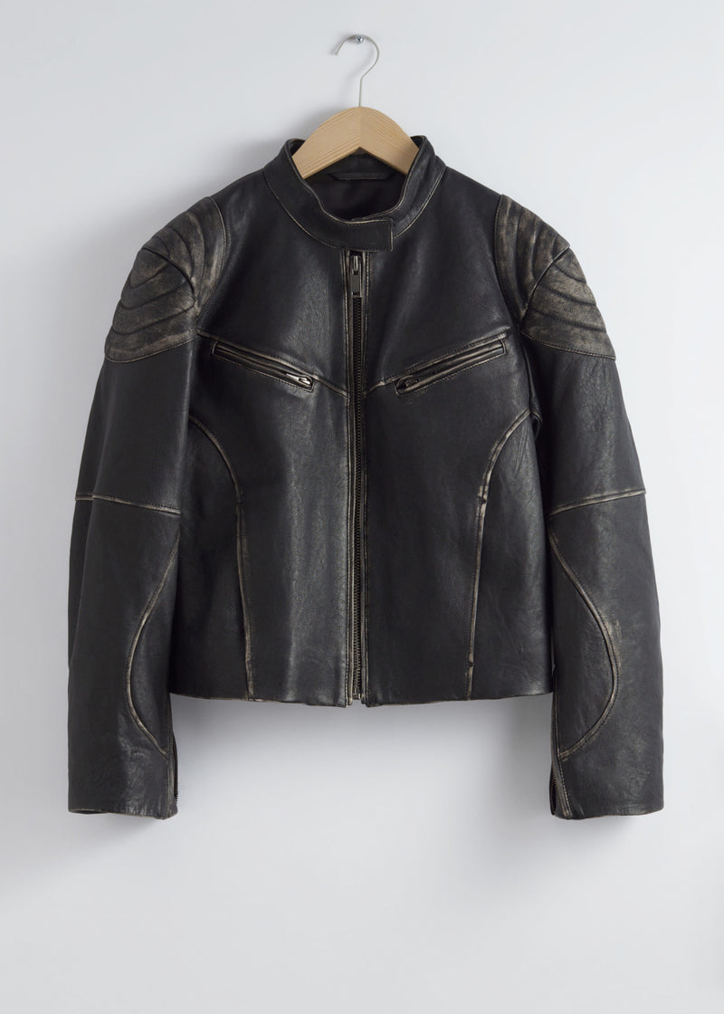 Jacket St Mariette Leather Jkt - Black - Women