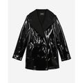 The Kooples - Manteau Court En Vinyl Et Fourrure - Femme