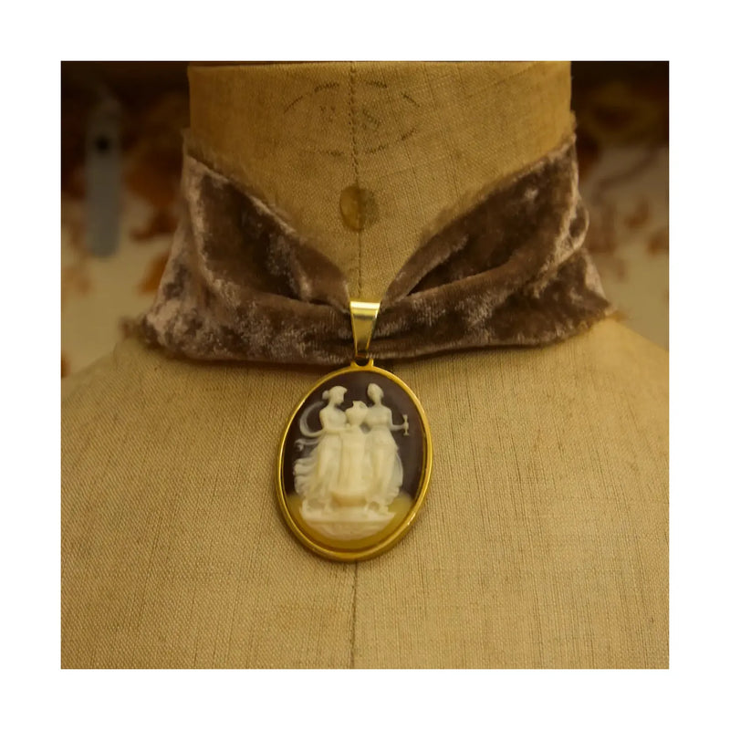 Choker Velours De Soie - Cabochon - 4 Modèles