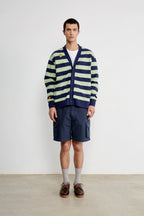 Vest Field Embroidery Navy