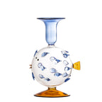 Phila - Bougeoir - Bleu - Verre