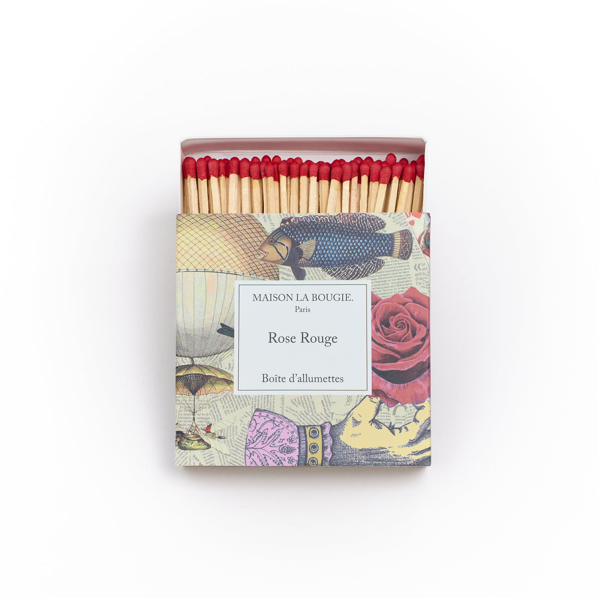 Boite Allumettes Rose Rouge
