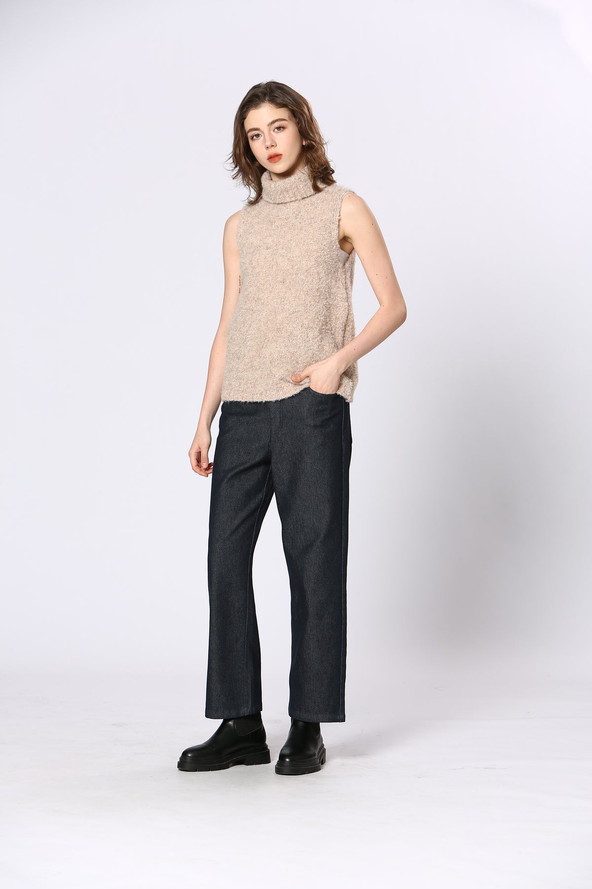 Sweter - Kremowy