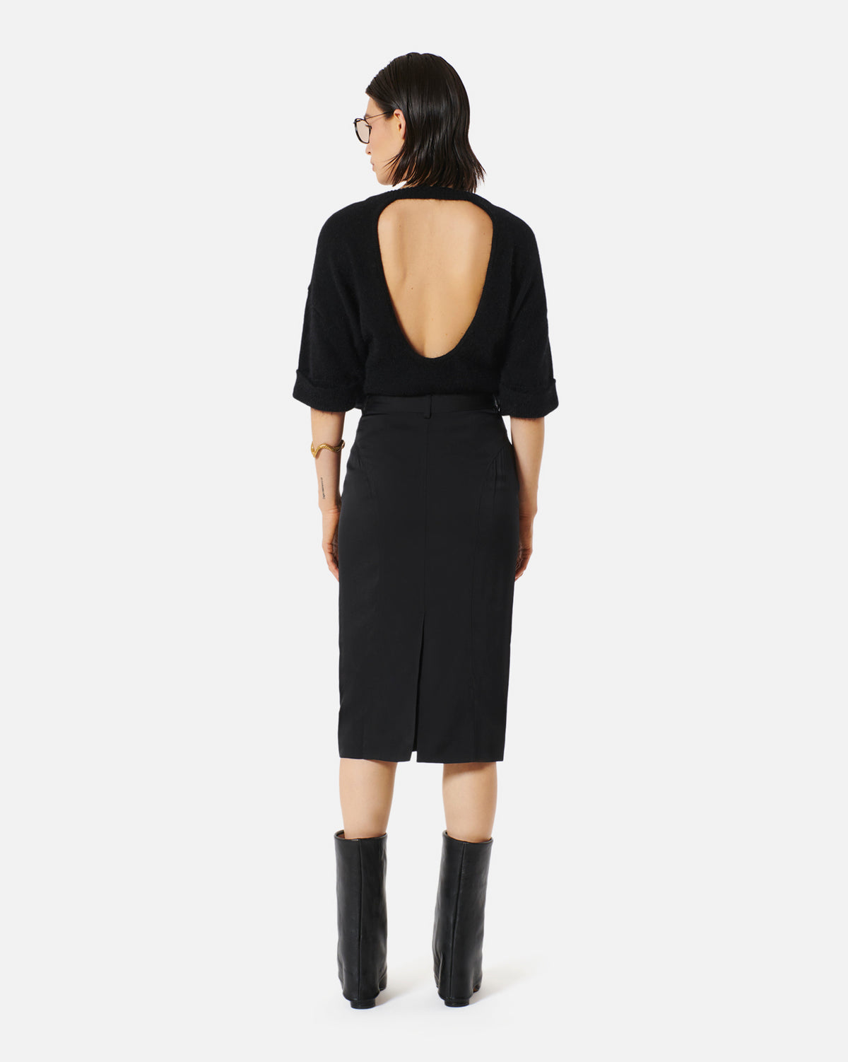 Jupe longue Jean - Black