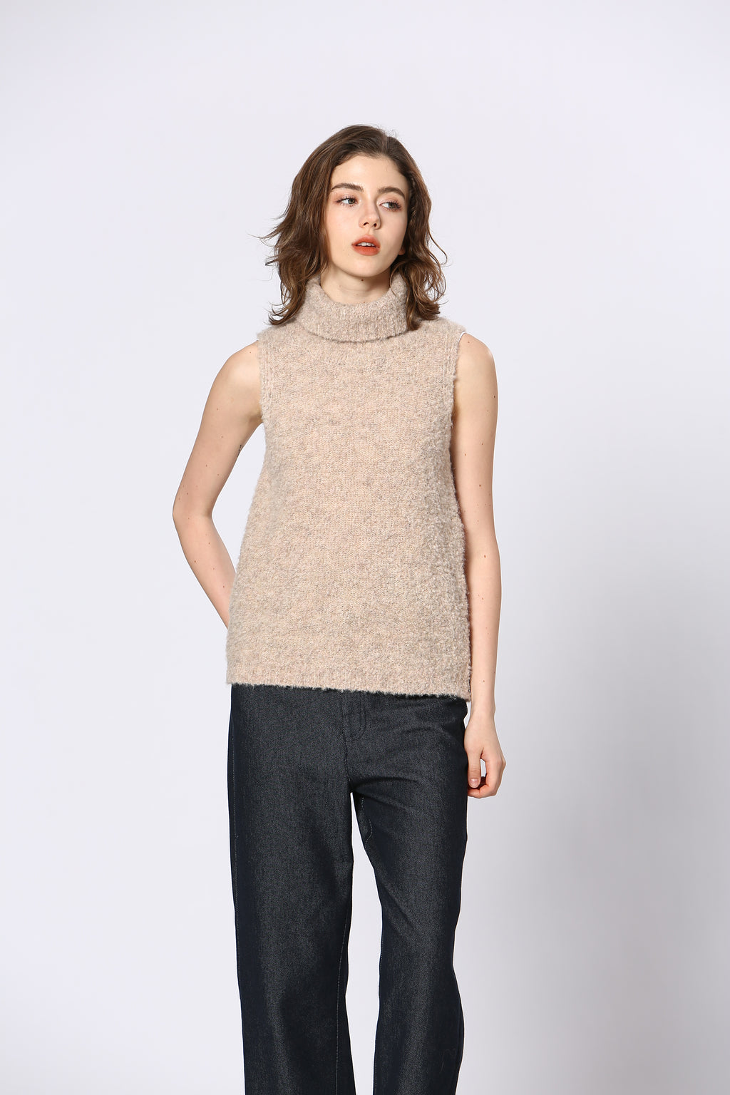Sweter - Kremowy