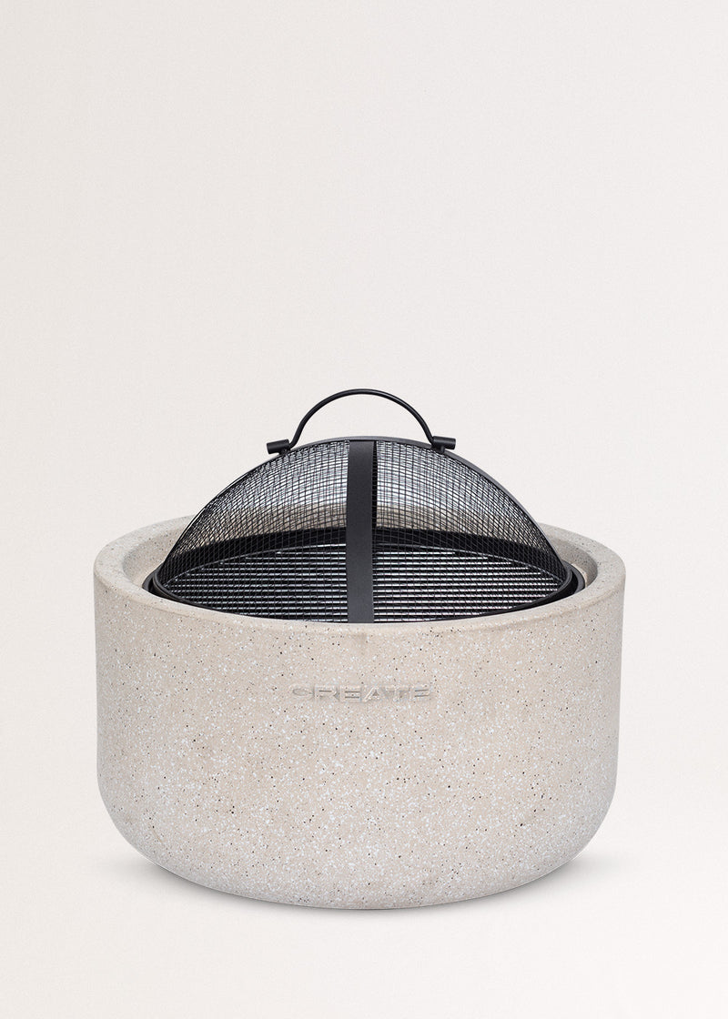 Fire Bowl Grill - Brasero Exterior Con Parrilla - Exclusivo