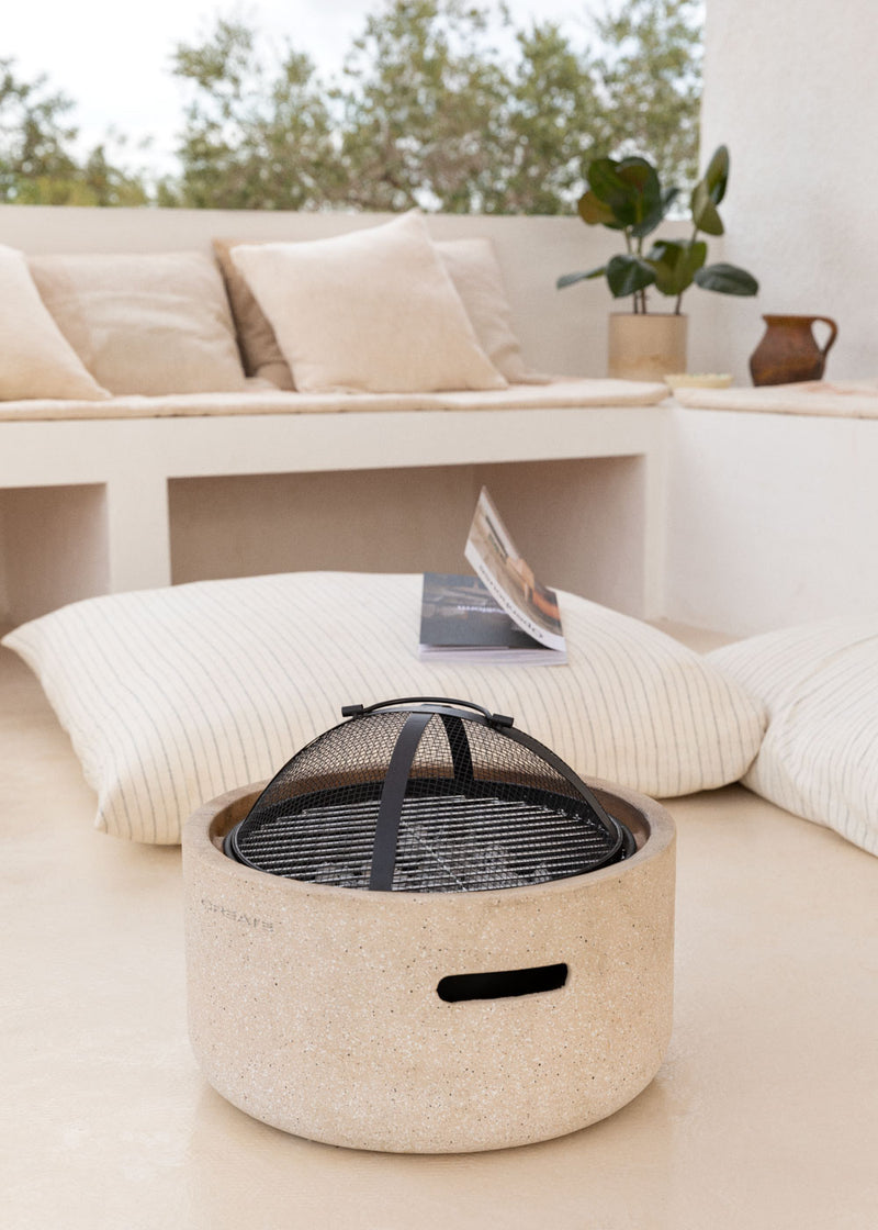 Fire Bowl Grill - Brasero Exterior Con Parrilla - Exclusivo