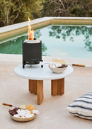 Fire Pit Compact - 1.5 Kw Outdoor Table Brazier with Smokeless Pellet - Black