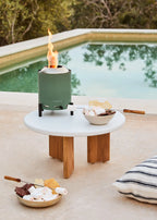 Fire Pit Compact - Brasero De Mesa 1,5 kW De Exterior De Pellets Sin Humo - Verde