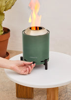 Fire Pit Compact - Brasero De Mesa 1,5 kW De Exterior De Pellets Sin Humo - Verde