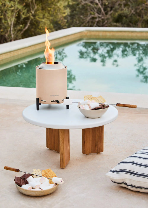 Brasero de Mesa para Exterior Compacto con Pellet Sin Humo de 1,5 Kw - Arena