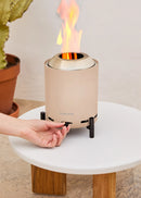 Fire Pit Compact - 1.5 Kw Outdoor Table Brazier with Smokeless Pellet - Sand