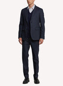 Gant - Blazer De Costume À Carreaux - Evening Blue - Homme