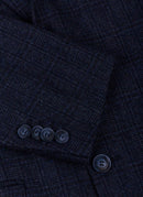 Gant - Blazer De Costume À Carreaux - Evening Blue - Homme