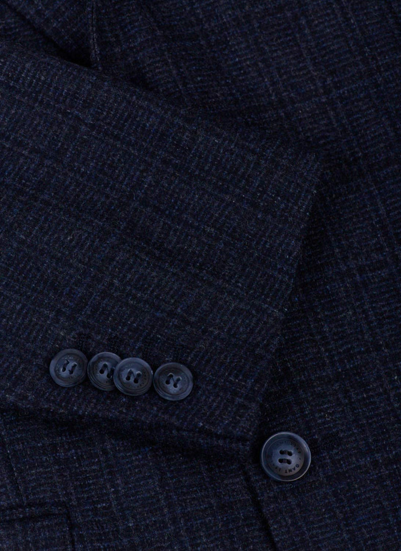 Gant - Blazer De Costume À Carreaux - Evening Blue - Homme