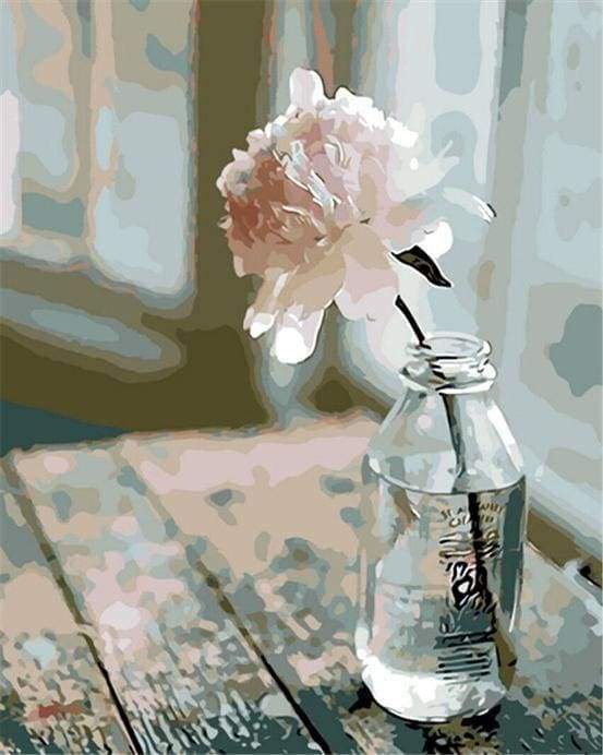 Peinture Par Numéros - Fleur Blanche